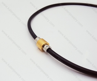 Wholesale stainless steel striking Leather Small Necklaces - KJN130010