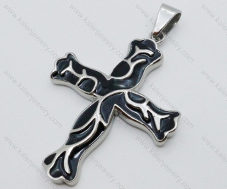 Stainless Steel Cross Pendant For Men - KJP050447