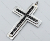 Stainless Steel Men's Cross Pendant - KJP050449