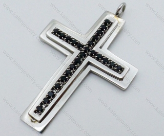 Stainless Steel Men's Cross Pendant - KJP050449