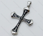 Men's Stainless Steel Cross Pendant - KJP050450