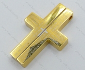 Stainless Steel Gold Cross Pendant - KJP050519