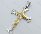 Stainless Steel Gold Plating Cross Pendant - KJP050520