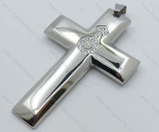 Smooth Stainless Steel Male Cross Pendant For Men - KJP050535