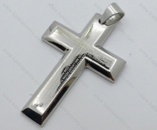 Smooth Stainless Steel Cross Pendant - KJP050540