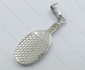 Stainless Steel Table Tennis Bat Pendant - KJP050683