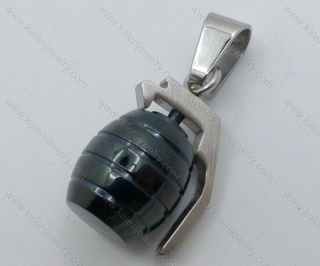 Black Stainless Steel Antitank Grenade Pendants - KJP050688