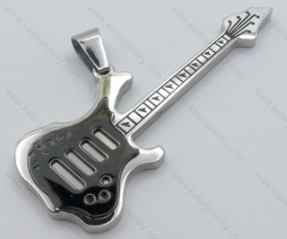 Stainless Steel Black Guitar Pendant - KJP050736