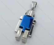 Blue Stainless Steel Zegapain Pendant - KJP050789