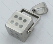 Stainless Steel Dice Pendant - KJP050793