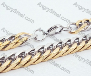 Stainless Steel Gold Plating Necklace - KJN200003