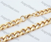 Stainless Steel Gold Plating Necklaces - KJN200007