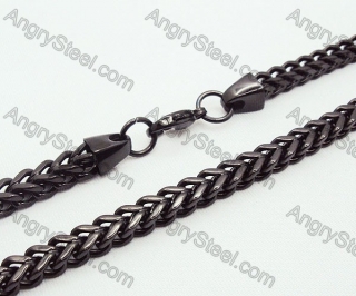 Black Plating Stainless Steel Necklace - KJN200015