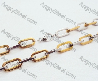 Stainless Steel Gold Plating Necklace - KJN200016