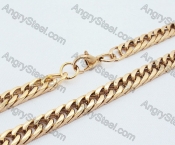 Stainless Steel Gold Plating Necklace - KJN200017