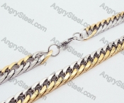 Stainless Steel Gold Plating Necklace - KJN200022