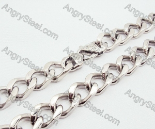 Stainless Steel Stamping O links Necklaces for Men - KJN200032