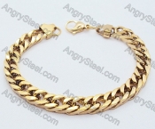 Mens Stainless Steel Gold Plating Bracelets - KJB200006