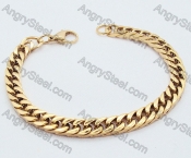 Mens Stainless Steel Gold Plating Bracelets - KJB200007