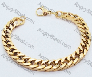 Mens Stainless Steel Gold Plating Bracelets - KJB200008