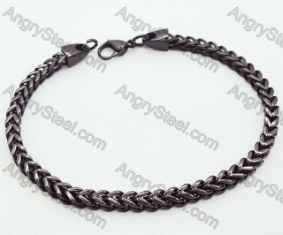 Black Plated Snake Shaped Stainless Steel Stamping Men's Big Bracelets - KJB200011