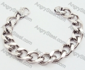 Shiny Silver Plated Stainless Steel Stamping Men's Big Bracelets from Kalen Jewelry - KJB200036