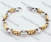 Assorted Gold and SIlver Plating Stainless Stainless Steel Stamping Bracelets - KJB200042