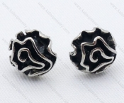 Wholesale Stainless Steel Flower Earrings - KJE050024