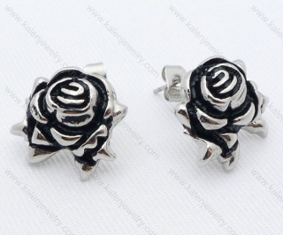 Wholesale Stainless Steel Rose Earrings