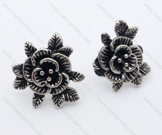 Wholesale Stainless Steel Camellia Earrings