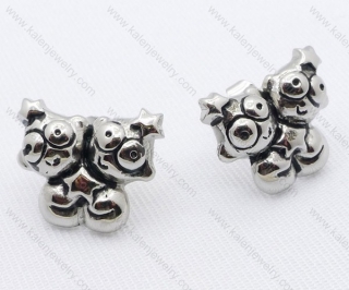 Lovely Stainless Steel Gemini Earrings