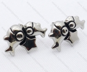 Cute Stainless Steel Pisces Earrings