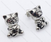 Stainless Steel Cute Tiger Earrings