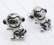 Stainless Steel Lovely Monkey Earrings