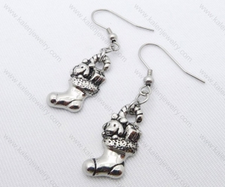 Wholesale Stainless Steel Christmas Boot Earrings For Girl