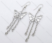 Stainless Steel Cutting Butterfly Earrings