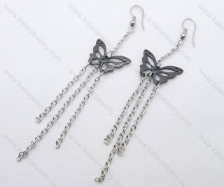 Stainless Steel Cutting Butterfly Earrings