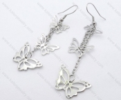 Stainless Steel Cutting Butterfly Earrings