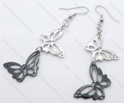 Stainless Steel Cutting Butterfly Earrings