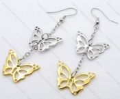 Stainless Steel Cutting Butterfly Earrings