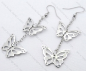 Stainless Steel Cutting Butterfly Earrings