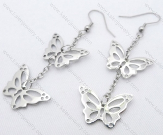 Stainless Steel Cutting Butterfly Earrings