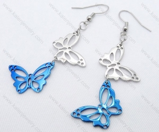 Stainless Steel Cutting Butterfly Earrings