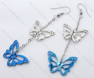 Stainless Steel Cutting Butterfly Earrings