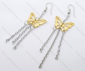 Stainless Steel Cutting Butterfly Earrings