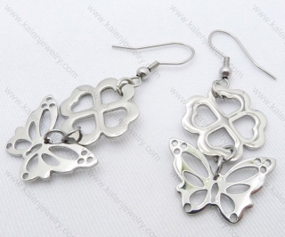 Stainless Steel Cutting Butterfly Earrings