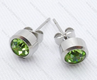 Stainless Steel Cutting Earrings with Zircon