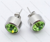 Stainless Steel Cutting Earrings with Zircon