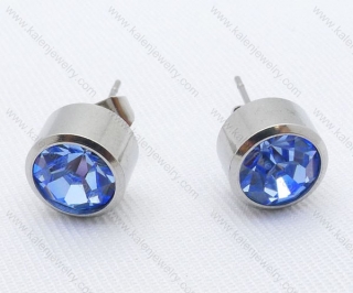 Stainless Steel Cutting Earrings with Zircon