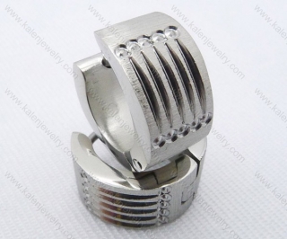 Wholesale Stainless Steel Classical Cutting Earrings KJE050423